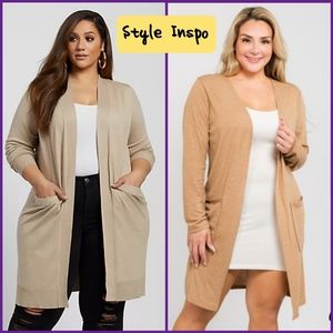 Sandy Longline Cardigan (Plus Size)